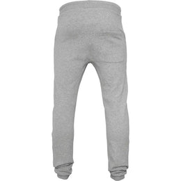 Joggingbroek slim fit van Build Your Brand grijs achterkant 24BY013