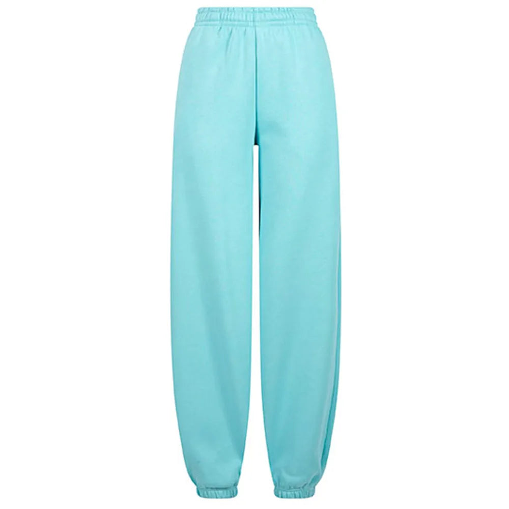 dames sweatpants mix van katoen polyester kleur beryl-blue 24BY291