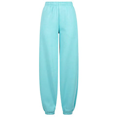 Dames Sweatpants – Comfortabele Lange Broek van Katoenmix - Zachtblauw