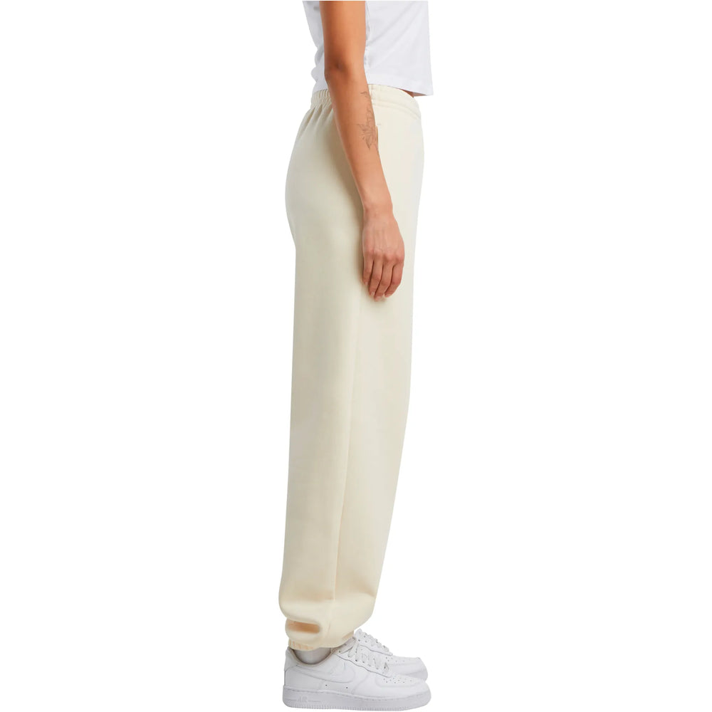 dames sweatpants mix van katoen polyester kleur zand 24BY291