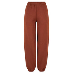 Dames Sweatpants – Comfortabele Lange Broek van Katoenmix - Bruin