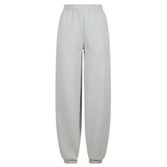 Dames Sweatpants – Comfortabele Lange Broek van Katoenmix - Melange Grijs