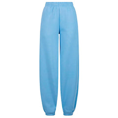 Dames Sweatpants – Comfortabele Lange Broek van Katoenmix - Lichtblauw