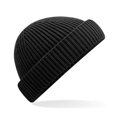 Beechfield Harbour beanie van gerecycled polyester - Zwart