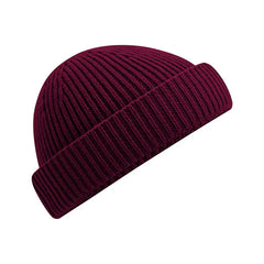 Beechfield Harbour beanie van gerecycled polyester - Burgundy