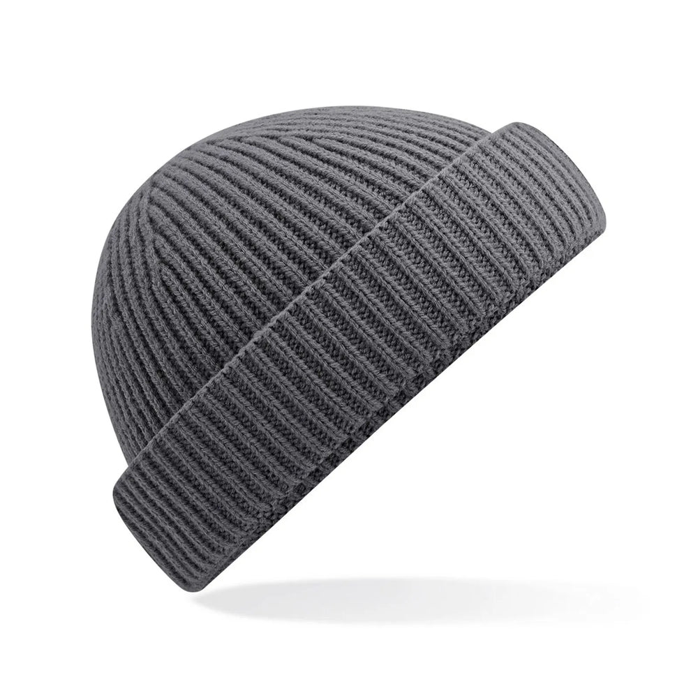Beechfield Harbour beanie met omslag, Grafietgrijs - 24CB383R