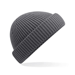 Beechfield Harbour beanie met omslag, Grafietgrijs - 24CB383R