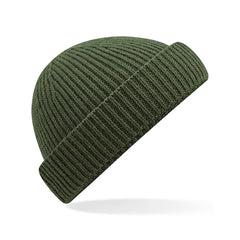 Beechfield Harbour beanie van gerecycled polyester - Olijfgroen