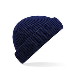 Beechfield Harbour beanie van gerecycled polyester - Navy