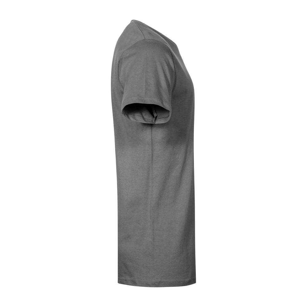 heren v hals t shirt bedrukken 180g premium katoen grijs rechter mouw 24E3025