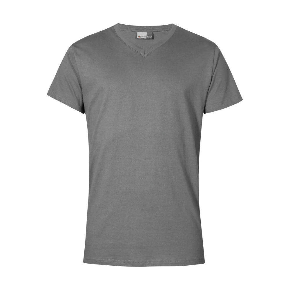 heren v hals t shirt bedrukken 180gr premium katoen grijs 24E3025