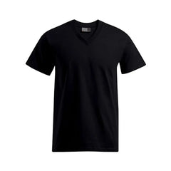 Heren V-Hals T-shirt Bedrukken – 180g Premium Katoen - Zwart