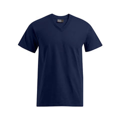 Heren V-Hals T-shirt Bedrukken – 180g Premium Katoen - Navy