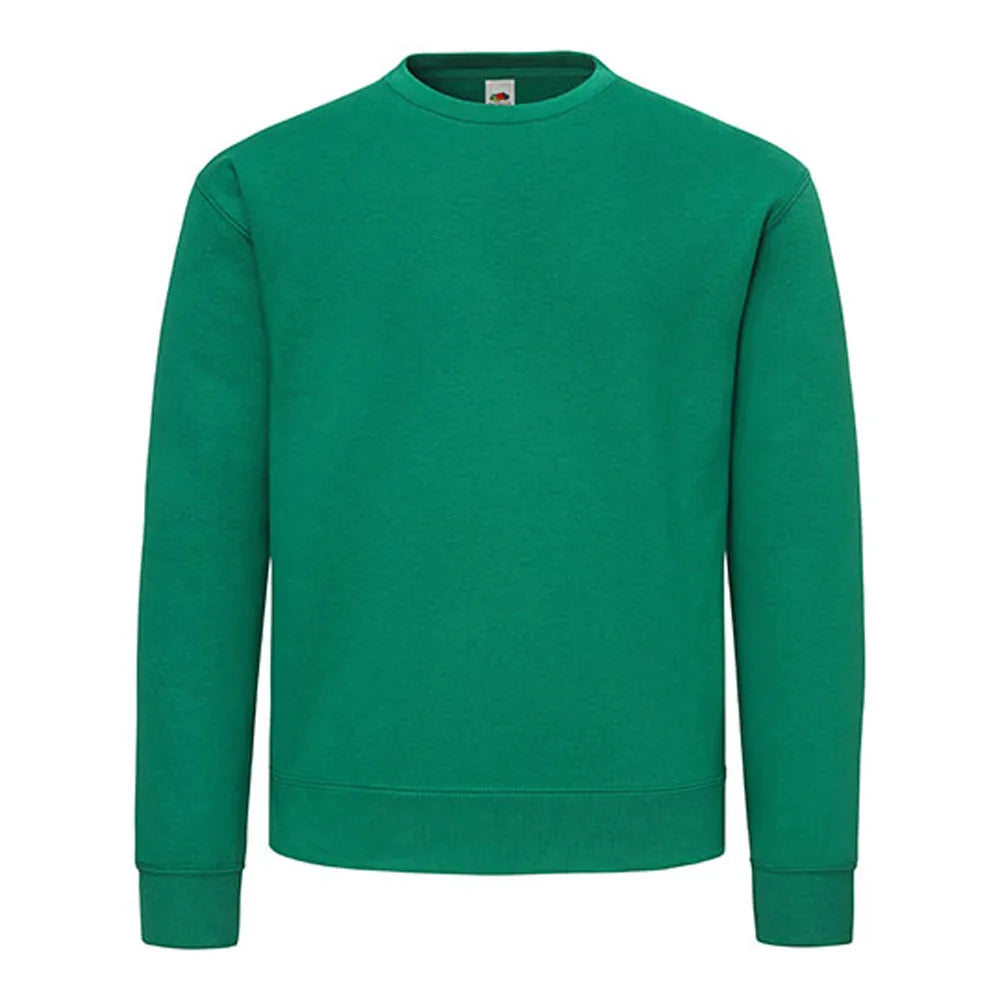 Sweatshirt in groen kleur, klassieke pasvorm van katoen en polyester – artikel 24F276