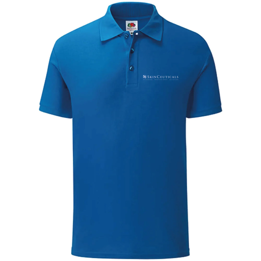 Heren polo regular fit 180g bedrukken kleur royalblue met bedrukking 24F502
