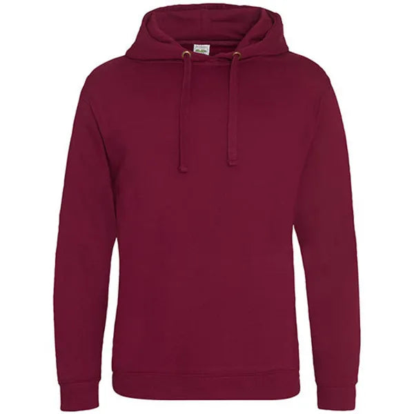 just hoods hoodie perfect voor personalisatie burgundy voorzijde  24JH011