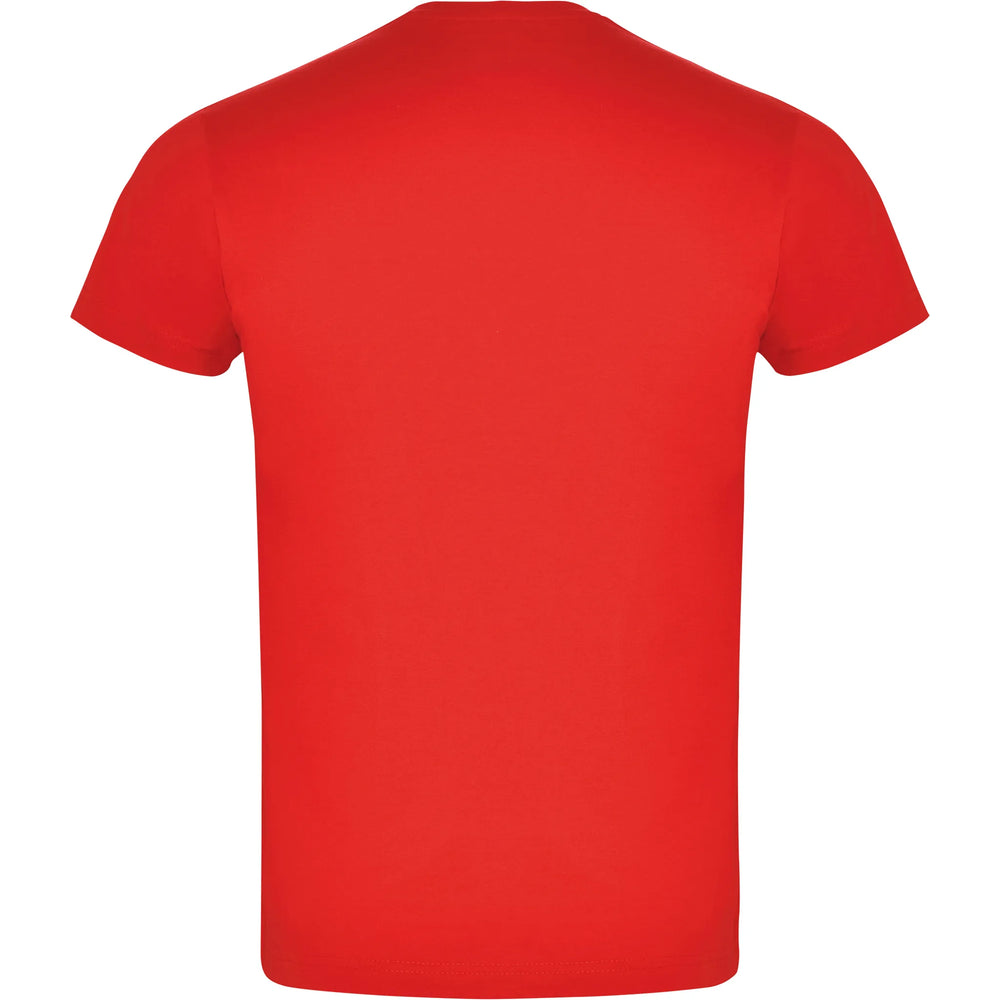 atomic 150 tshirt vegan oekotex single jersey bedrukken rood achterkant 24RY6424
