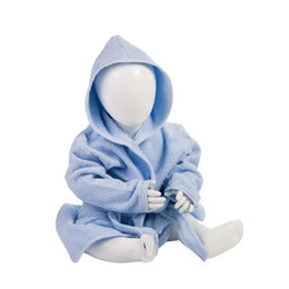 baby badjas met capuchon bedrukken lichtblauw 24ar022