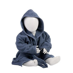 Baby badjas met capuchon bedrukken - Navy