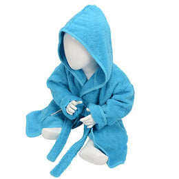 Babybadjas met capuchon, Turquoise - 24AR022