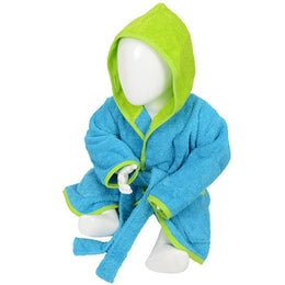 Babybadjas met capuchon, Turquoisegroen - 24AR022