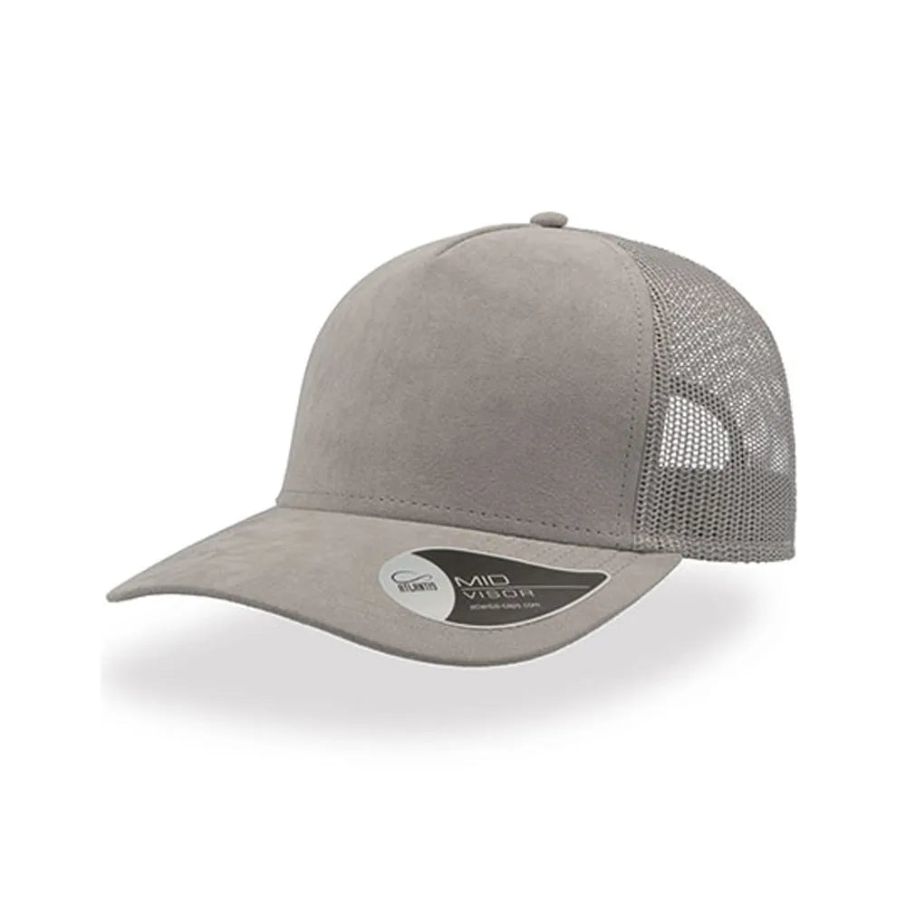 cap polyester mesh 5 vlakken grijs 24at523