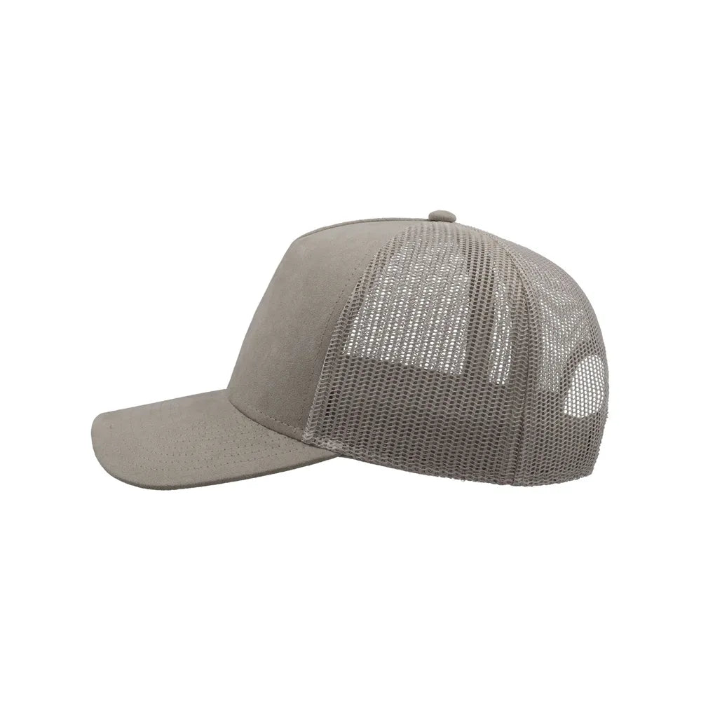 cap polyester mesh 5 vlakken grijs zijkant 24at523