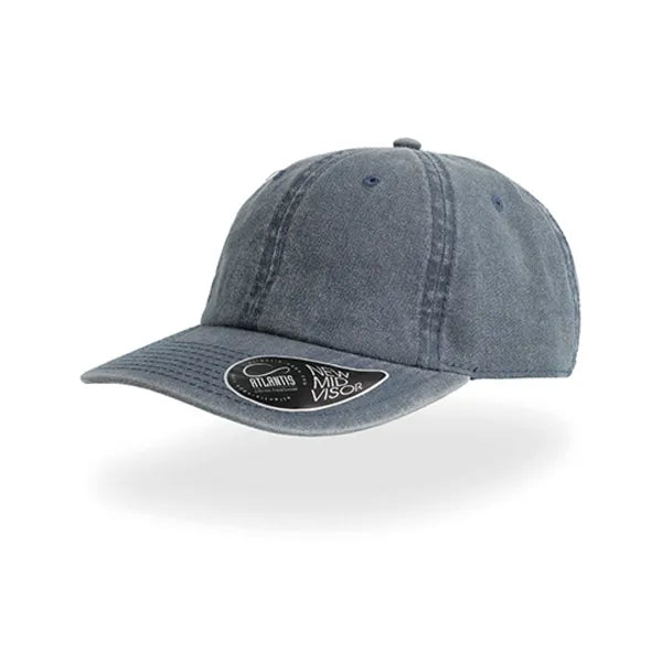denim cap atlantis 6 panelen navy grijs 24at645