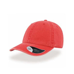 Denim Cap met 6 Panelen - Rood