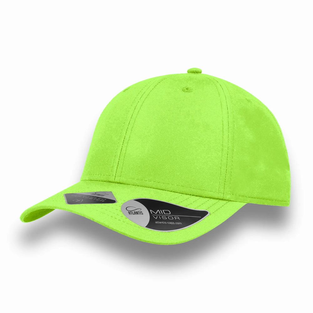 Eco caps van gerecycled polyester, Signaalgroen - 24AT672
