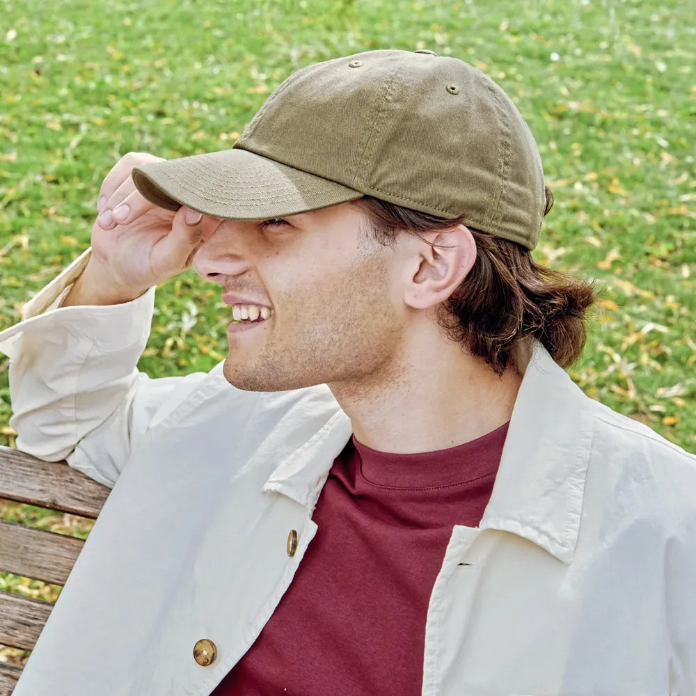 caps 100 katoen keperstof gerecycled biologisch stone sfeer foto 24at681