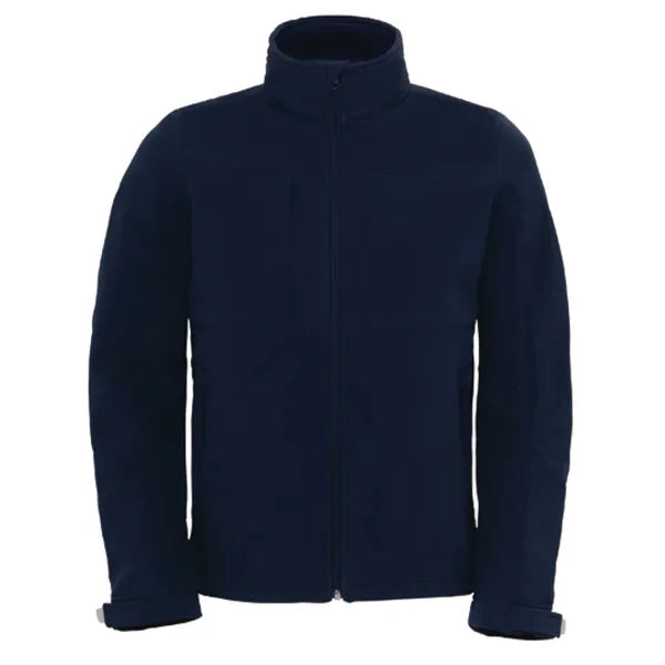 softshell jas benc hooded  navy voorzijde 24bcjm950
