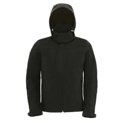 B&C Softshell Jas met Capuchon Zwart