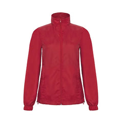 Slim-Fit Windjack voor Dames van B&C - Rood