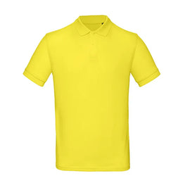 B&C poloshirt van biologisch katoen, Geel - 24BCPM430