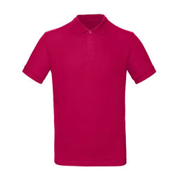 B&C poloshirt van biologisch katoen, Kersenrood - 24BCPM430