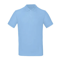 B&C poloshirt van biologisch katoen, Lichtblauw - 24BCPM430