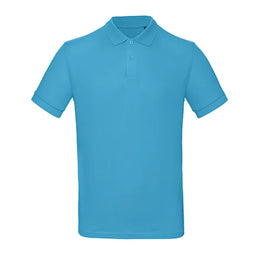 B&C poloshirt van biologisch katoen, Turquoise - 24BCPM430