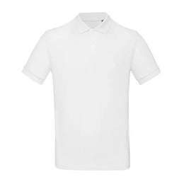 B&C poloshirt van biologisch katoen, Wit - 24BCPM430