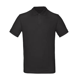 B&C poloshirt van biologisch katoen, Zwart - 24BCPM430
