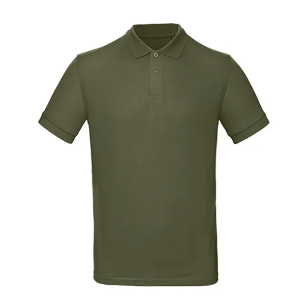 poloshirt katoen benc urban khaki voorzijde 24bcpm430 