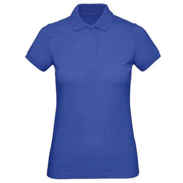 comfortabel polo shirt biologisch katoen bc kobalt blauw voorzijde 24bcpw440