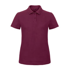Elegant Polo Shirt voor Dames - B&C Katoen Bordeaux