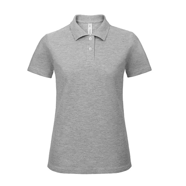 polo shirt katoen benc grijs melange voorzijde 24bcpwi11