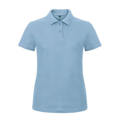 Elegant Polo Shirt voor Dames - B&C Katoen Lichtblauw