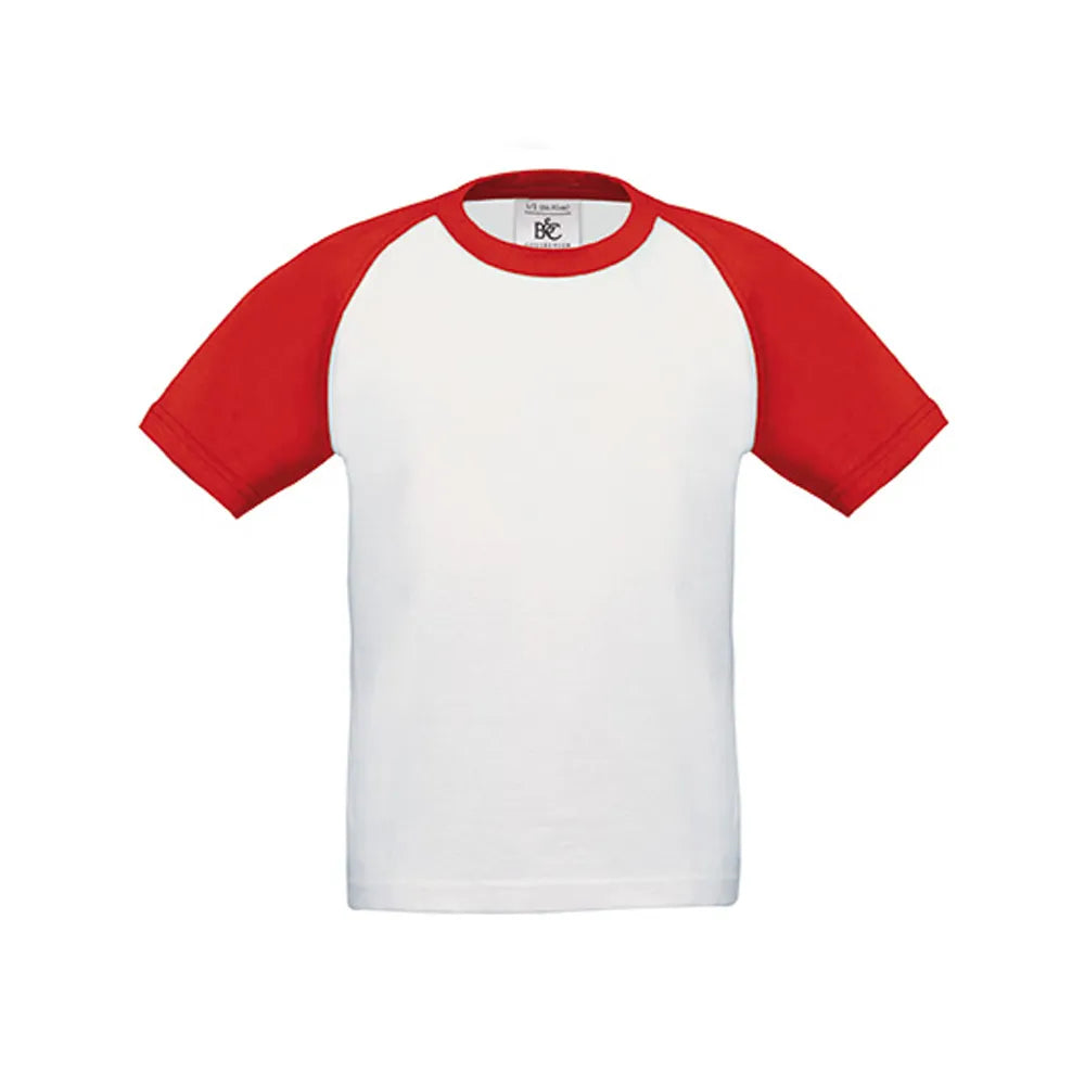 base ball shirt katoen benc rood voorzijde 24bctk350