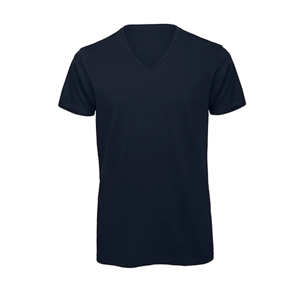 t-shirt v hals katoen benc navy voorzijde 24bctm044