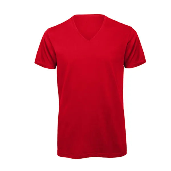 t shirt v hals katoen benc rood voorzijde 24bctm044