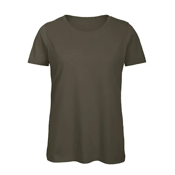 B&C dames-T-shirt met ronde hals, Donkerolijfgroen - 24BCTW043