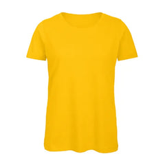 Dames T-shirt Regular Fit Comfort en Stijl B&C - Geel